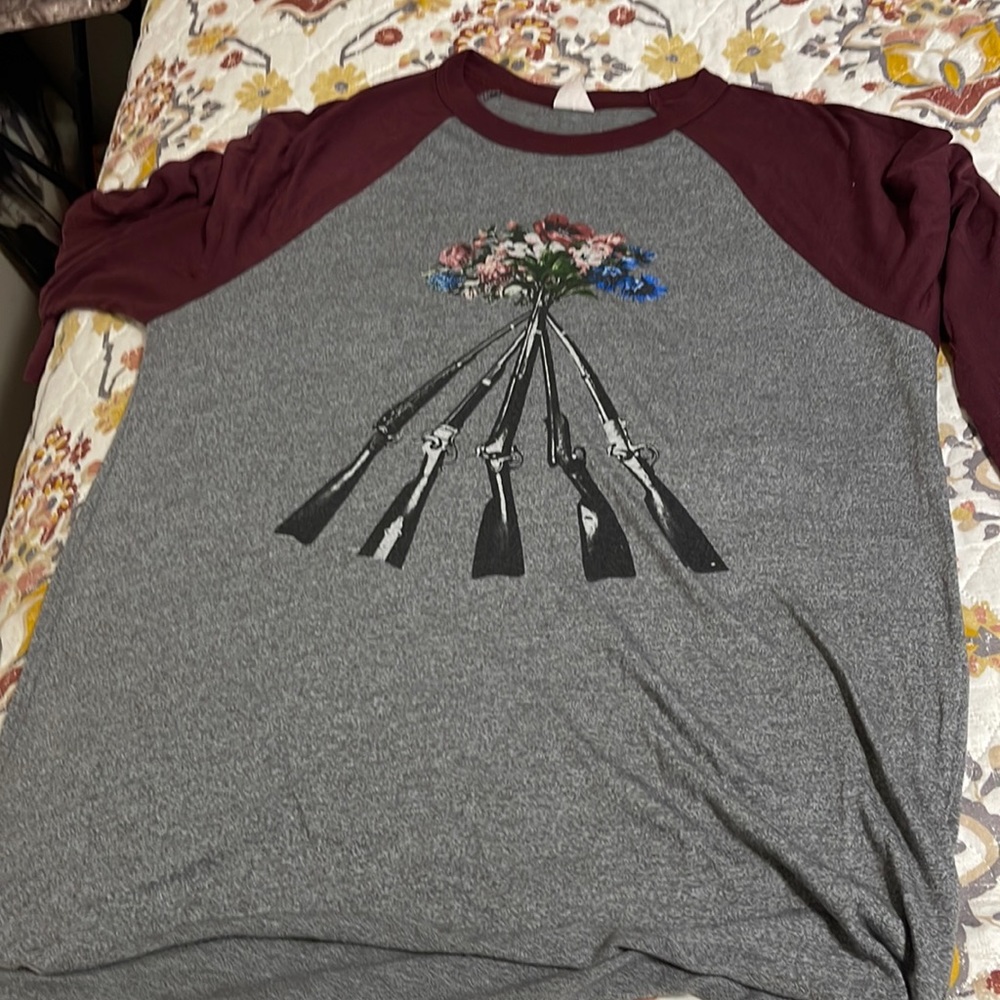 Obey quarter length shirt